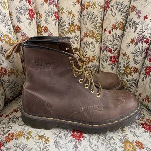 Dr. Martens Men’s Size 10 Dark Brown Combat Boots Utility Leather Grunge Biker